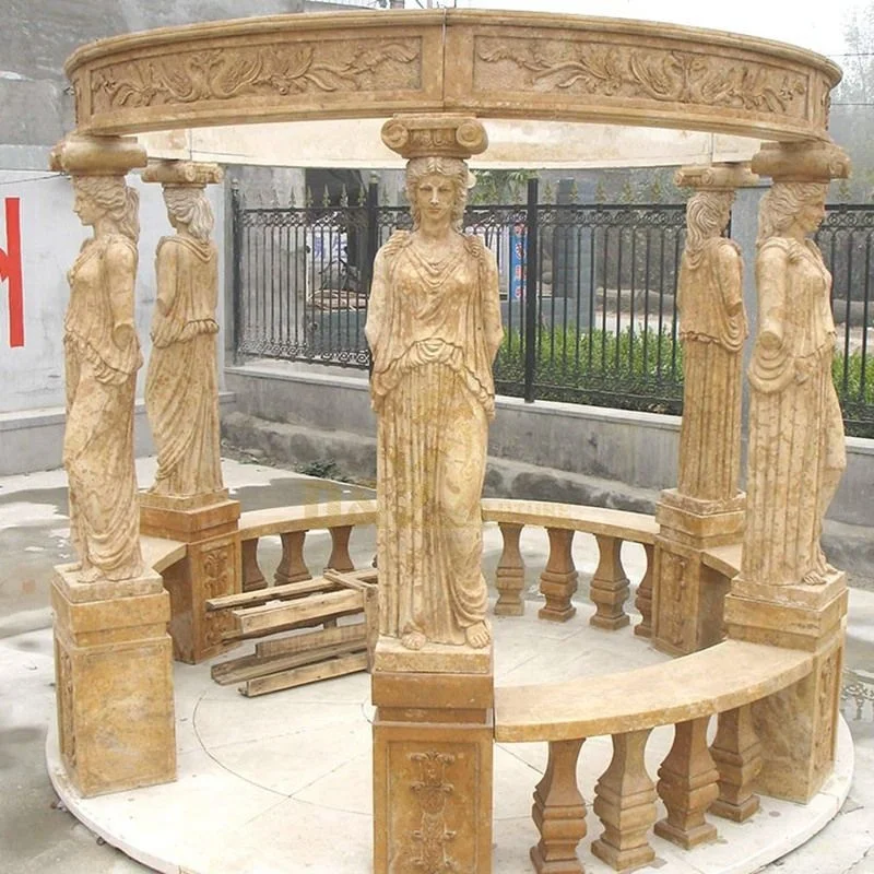 Chinese garden gazebo wooden pavilion outdoor marble gazebo stone garden dome gazebo natural