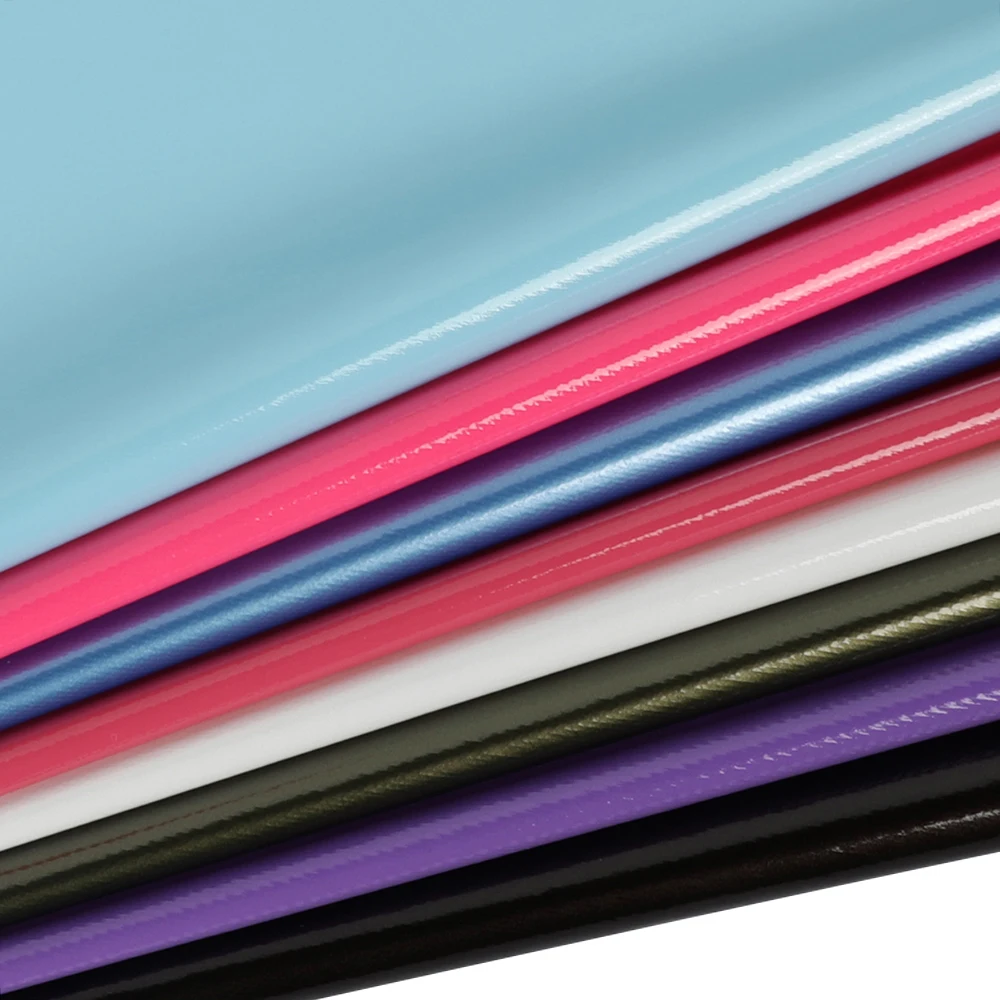 Widely Used Superior Quality Synthetic China glossy Artificial Leather metal PU shinning clothing leather