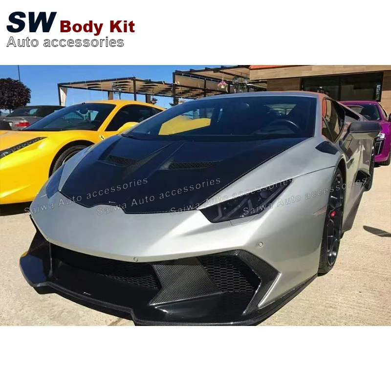 Двусторонняя V-образная крышка из углеродного волокна для Lamborghini LP580