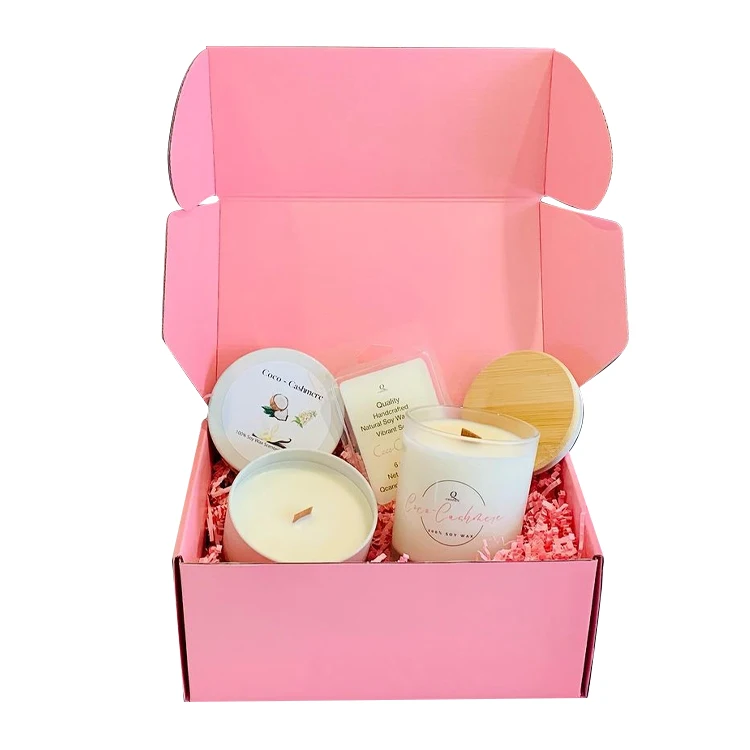 Custom Waterproof Paper Foldable Plain Intelligent Lock Mailer Box Pink Packaging Gift Delivery Mailing Packaging box