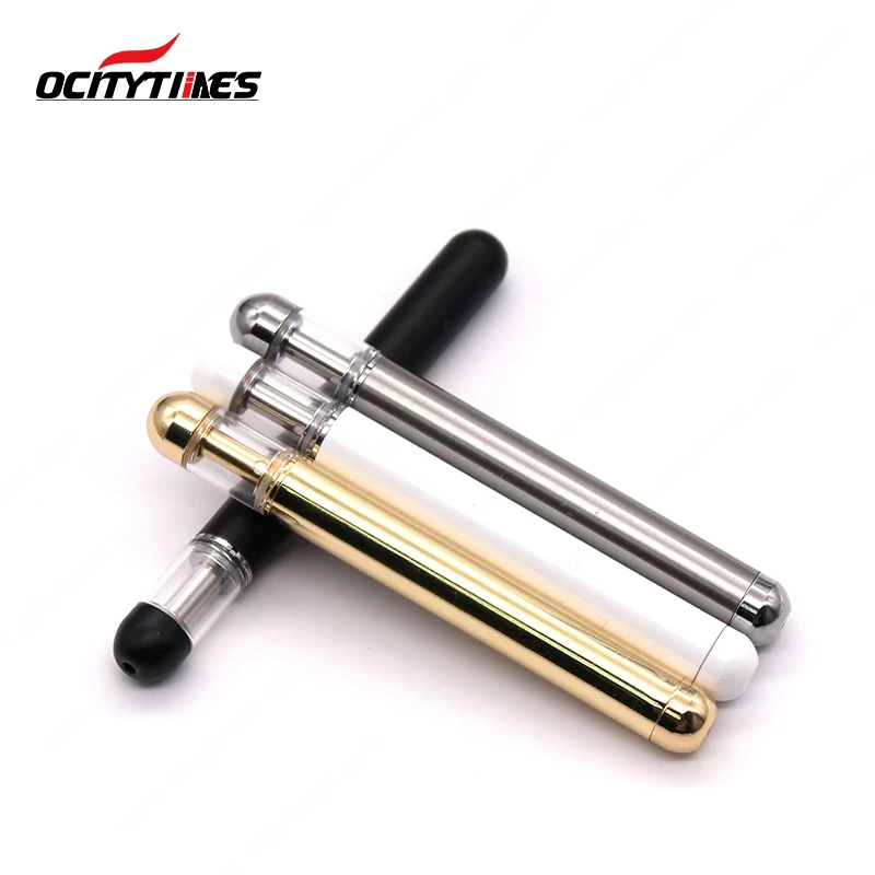 Gold vape pen vaporizer e cig Plastic tube mouthpiece thick oil atomizer 510 ceramic