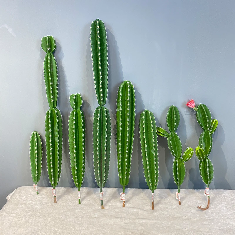 X69 Simulated Cactus Desert Green Plant Set Scene Model Room Shopping Mall Window Soft Decoration Centerpiece Flower