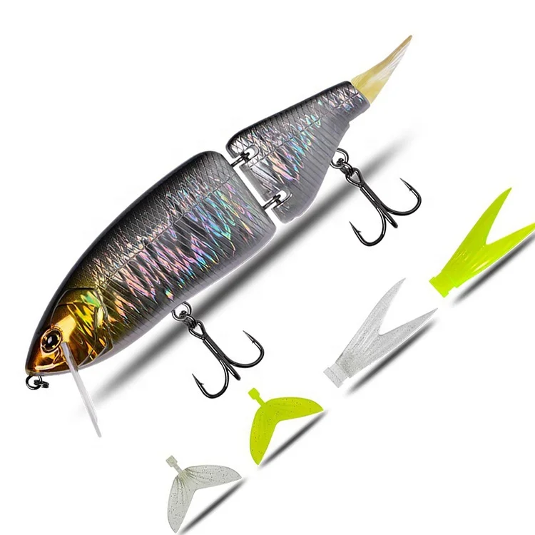 165mm 60g 135mm 33g Floating Multi Jointed Trolling Lures Big Game Fishing Hard Swim Bait Soft Tail Fishing Lures