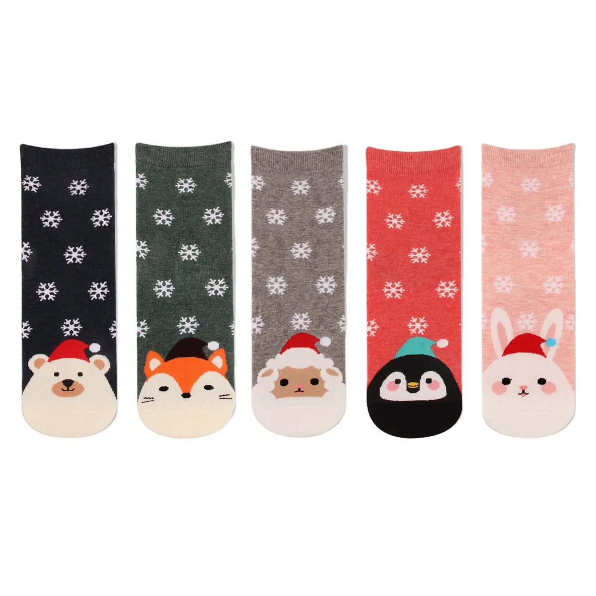 Christmas socks cartoon penguin csnowflakes personality cute soft socks