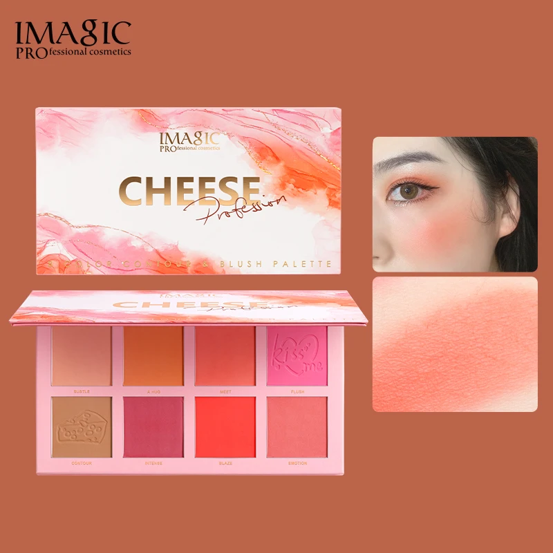 Best selling wholesale imagic makeup pink vegan powder blush natural blusher recruit agent