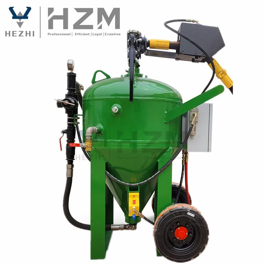 DB225Dustless Mobile Pressure Wet Blast Pot Sand Blasting Tank Portable Water Blaster