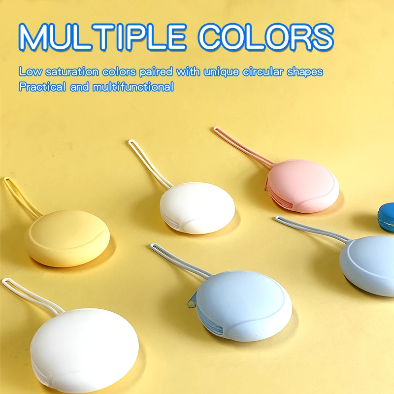 Top Sell Cute Design Nature Silicone Small Coin Purse with Strap Mini  Squeeze Travel Pouch with Zipper for Women Men