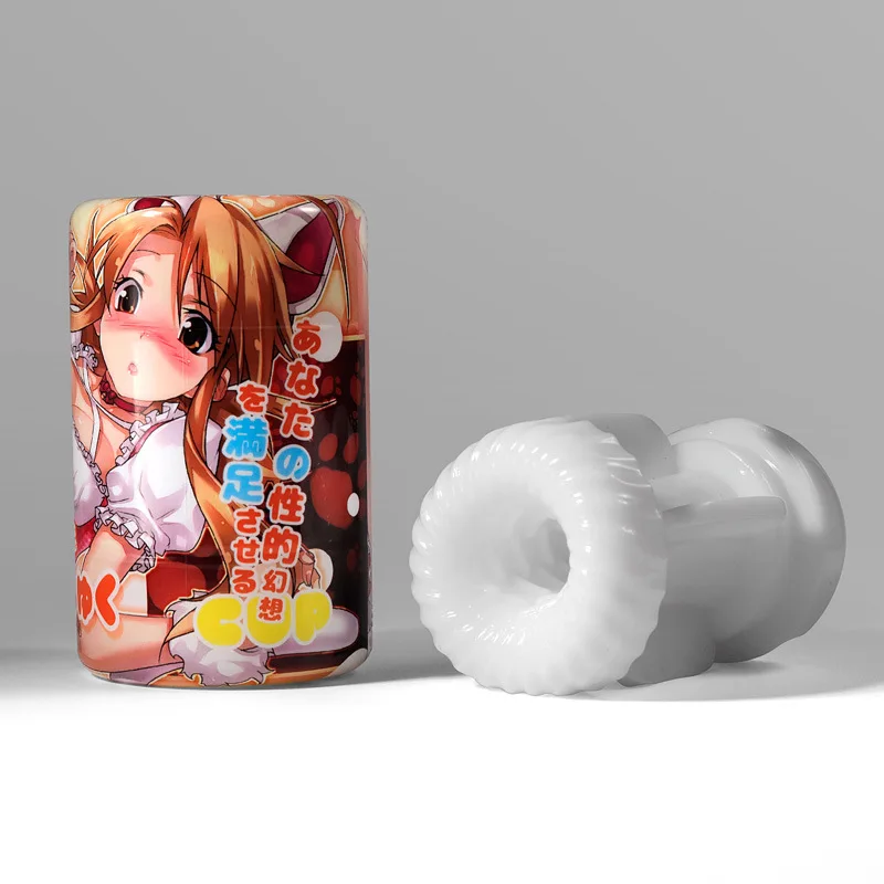 Anime dual-channel male masturbation aircraft cup adult sex toys masturbation trainer wholesale