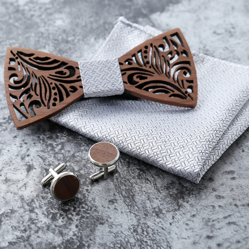 Custom Bow Ties Men Low Moq Christmas Wooden Bow Tie