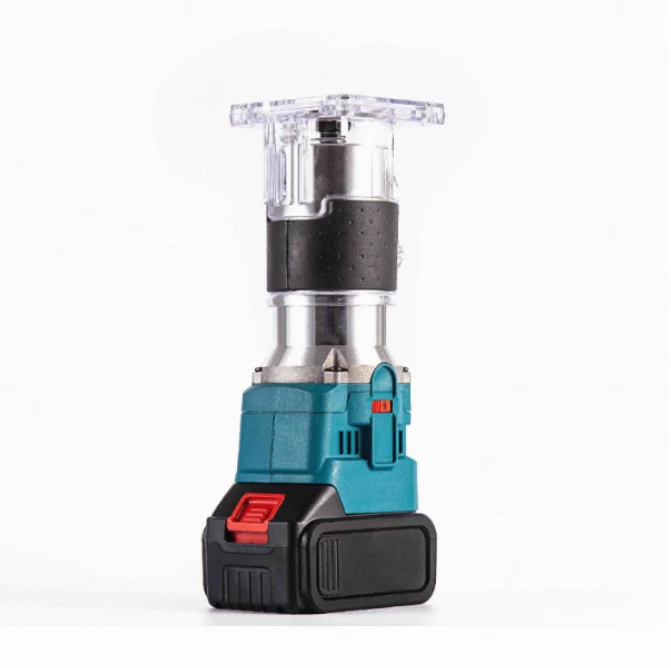 Portable Cordless Wood Router Adjustable Speed Lithium Electric Roller Trimmer for Household Edge Trimming Machines