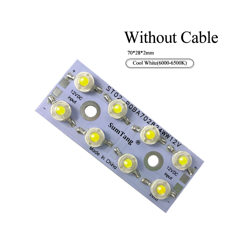 Bridgelux LED Chip  DC Custom PCBA LED for camping for car 8-24W 8PCS 1-3W LED 500-1400mA