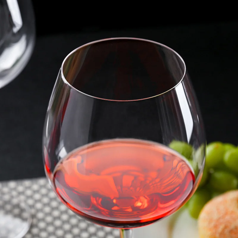Customized clear Hand-blown Stem Water Cup Balloon Red Wine Glass Big Belly Cocktail Glass Gin Tonic Glass