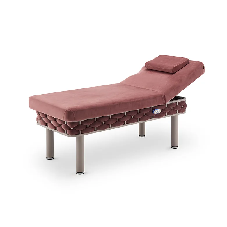 Factory direct multifunctional bed massage bed cozy facial Beauty spa massage bed with shelf table massage table