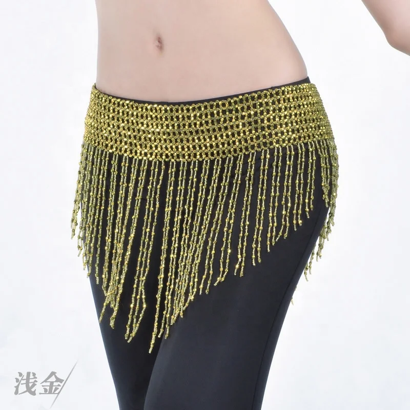 Bestdance Belly Dance Beads Coins Bells Hip Scarf Belt Available 3 Colors OEM