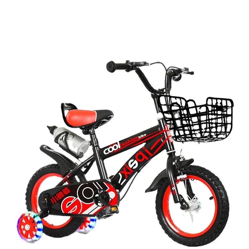 Kids Training Bicycle with Balance Wheel Blue Purple Steel Fork Ordinary Pedal Mirror-Reflector Backseat Protective Net