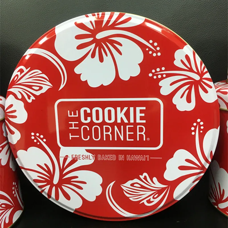 Hawaii  cookies corner brand  biscuit  tin box  cracker box food tin box with custom printing