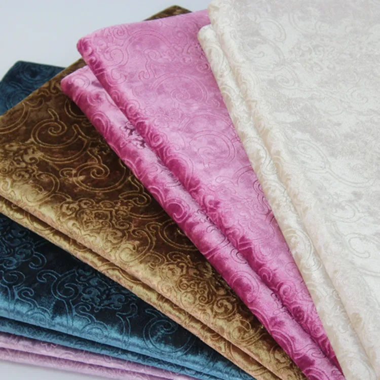 New Thick Ice Fleece Fabric European Style Dining Chair Cover Fabric Embossed Sofa Fabric