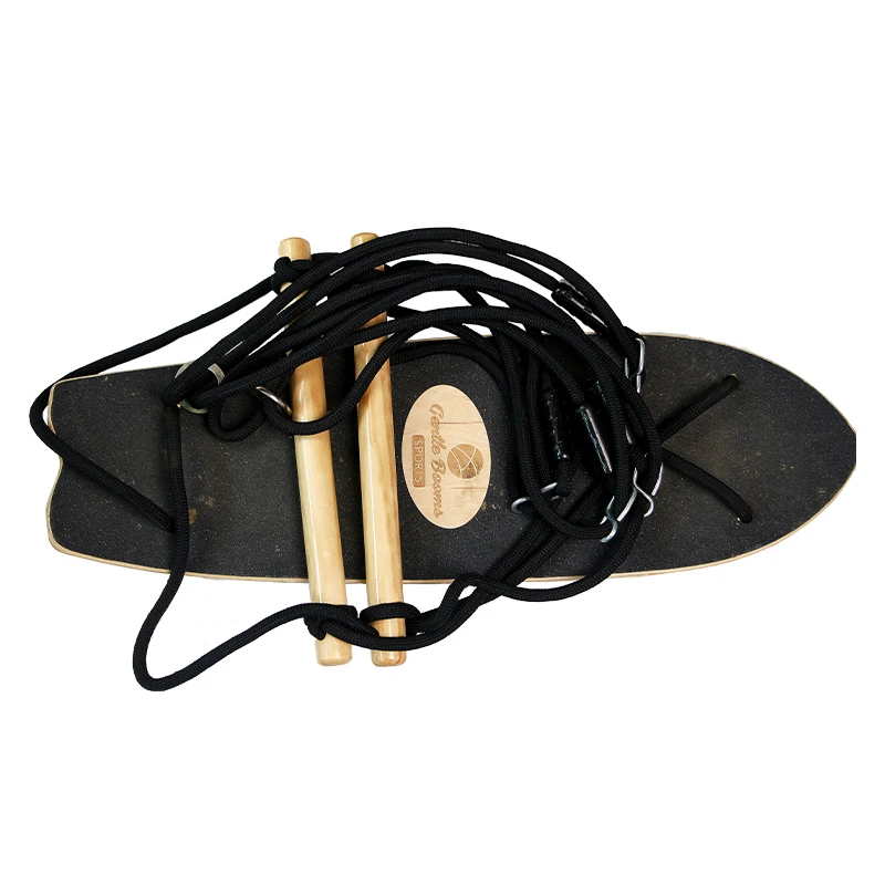 Amazon Children Wooden Stand up Surf Board Skateboard Hanging Tree Swing Set with Adjustable Rope for Outdoor Backyard