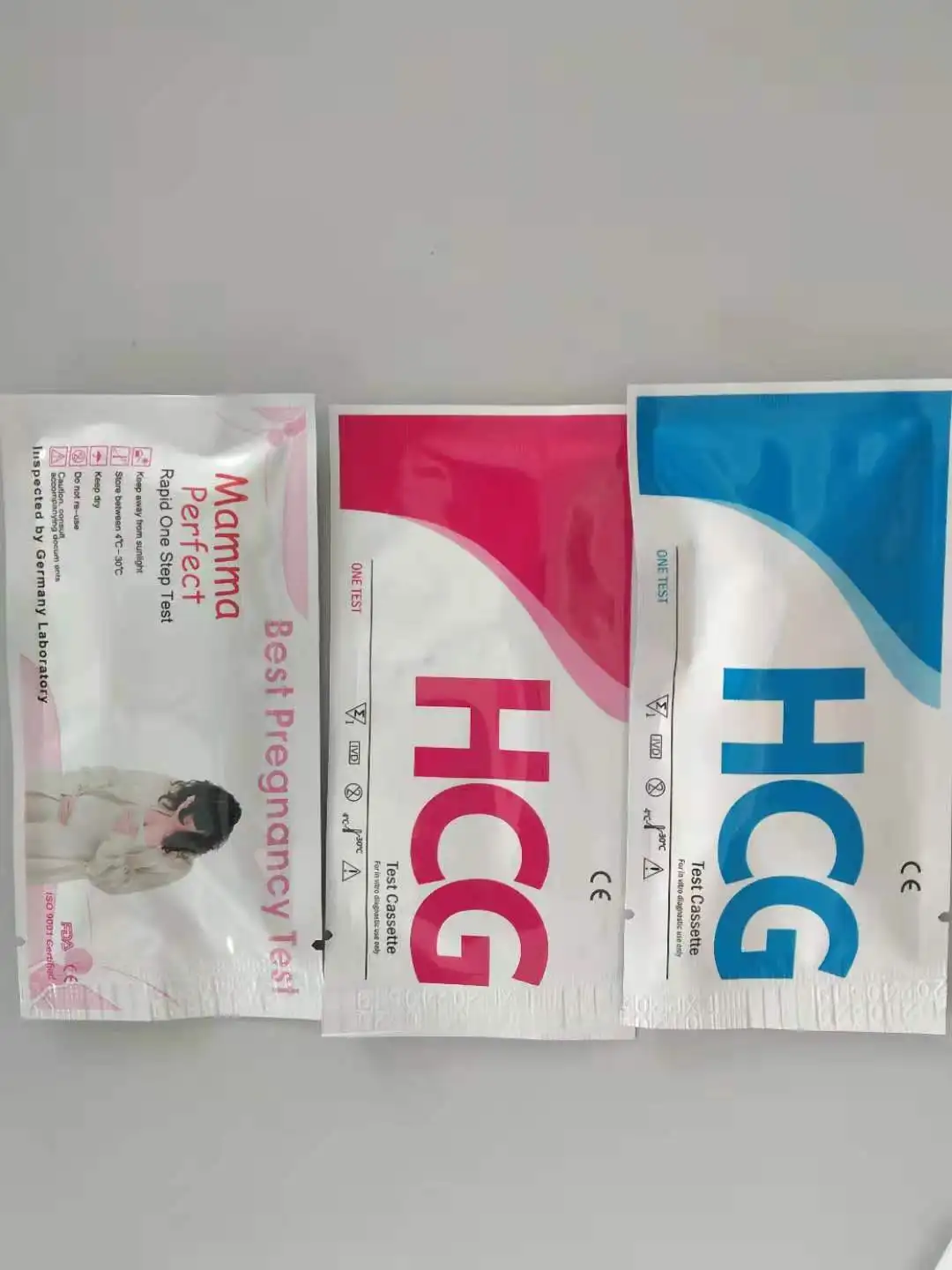 One step urine  rapid diagnostic HCG pregnancy test cassette and uncut sheet OEM factory