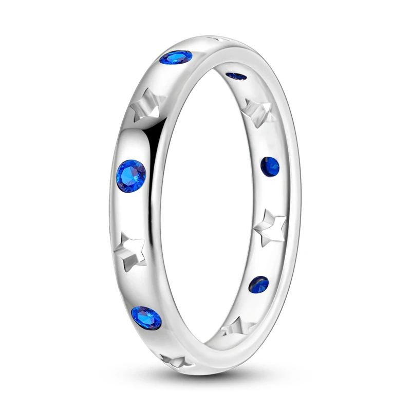 Jewelry Manufacturer Oem Fashion Jewelry Hot Sale 925 Sterling Silver Eternity Diamond Ring Full Round Cubic Zircon Band Rings