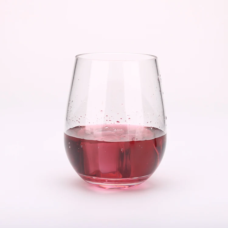 Прочный пластиковый стакан для вина Tritan stemless