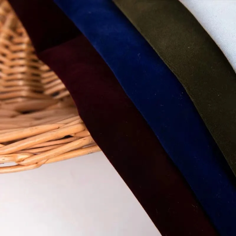 Single side 100% nylon warp knitting velvet flock fabric for shoes,jewelry package