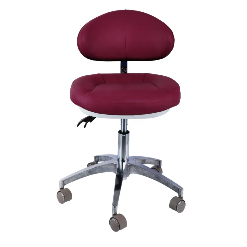 Wholesale price salon stool Foshan dental factory hospital office chair orange color surgical stool for dentist