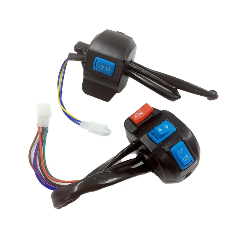 Cheap Three-core Wire Motorcycle Handlebar Mount Switch E Bike Handle Switch Electric Scooter on Off Switches