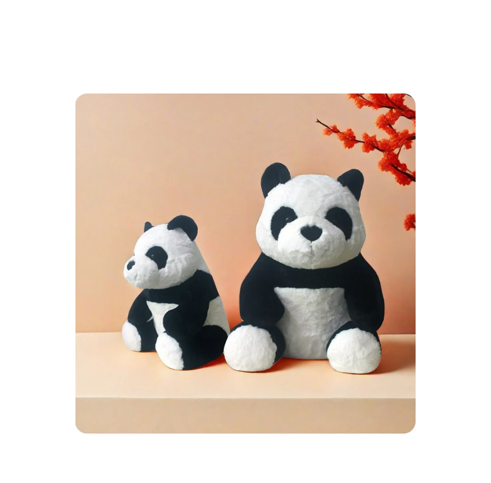 Kids gift organic corn cotton panda bear peluches plushies custom plush animals panda weighted stuffed animals plush toys