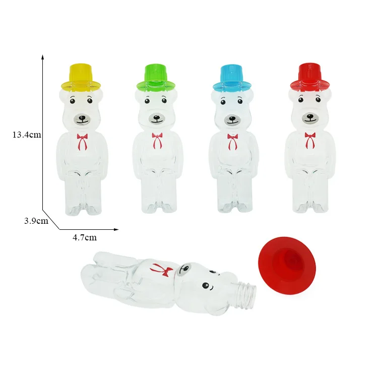 Wholesale Plastic Cartoon Bear Bottle For Fill In Candy Empty Container For Kids Candy Toys