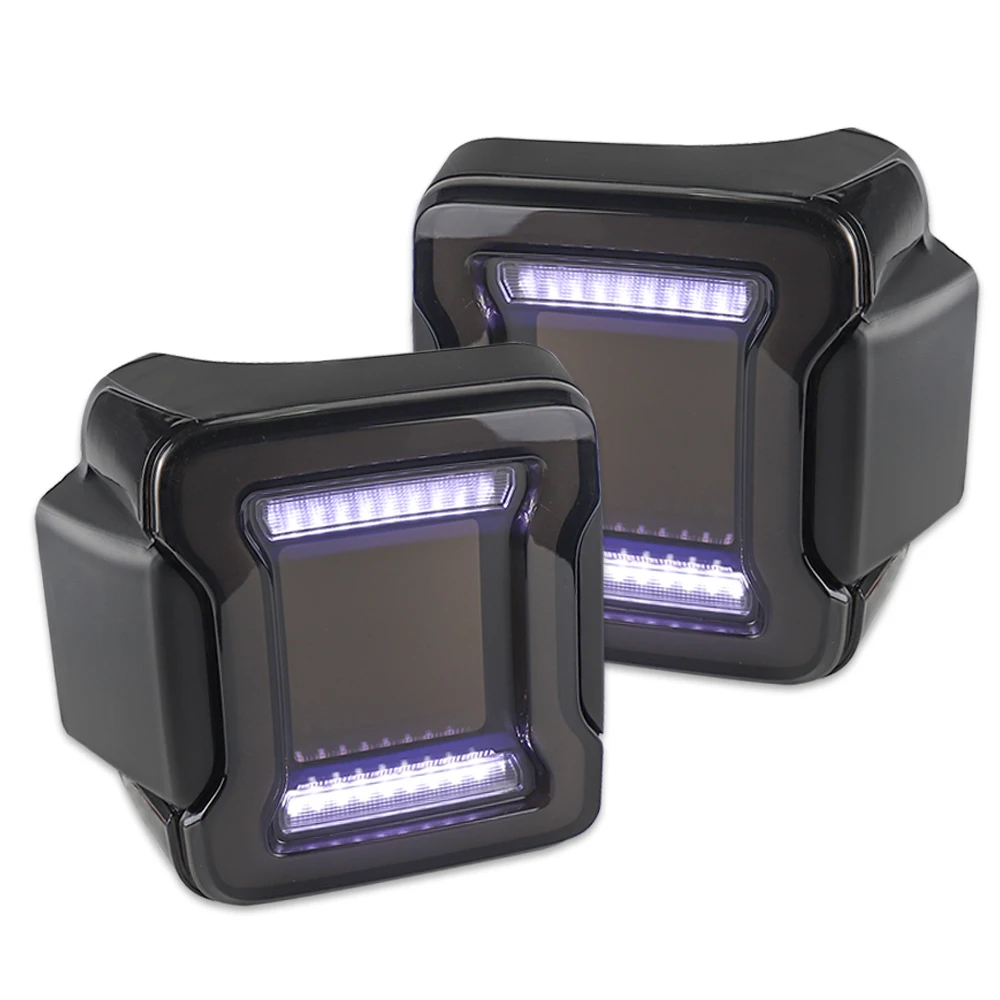 LED Rear Tail Lights Smoked Lens  Reverse Brake Light for Jeep Wrangler JL 2018 2019 2020 2021 2022 2023