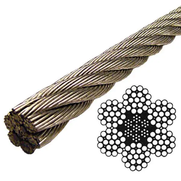 1*19 7*7 7*19 galvanized steel wire rope for gym cable