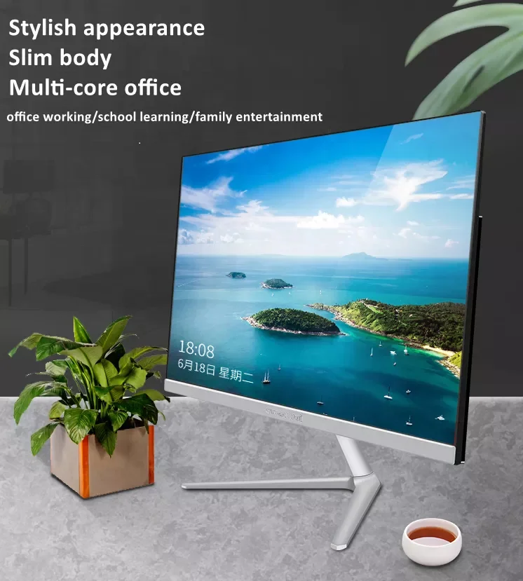 All In One Barebone PC Desktop Computer Built-In Battery Monoblock Gaming with Webcam Cheap Gaming All-in-one Pc