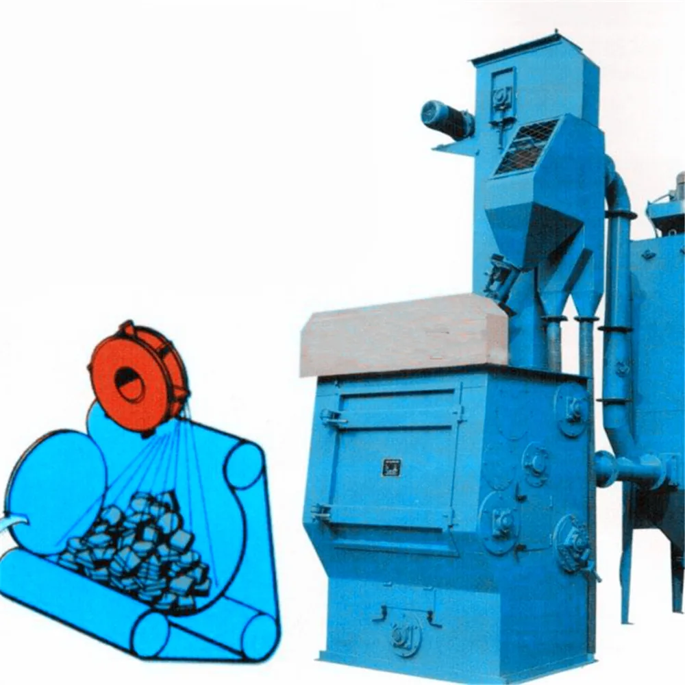 Q326 Crawler Rubber Belt Tumble Type Shot Blasting Machine