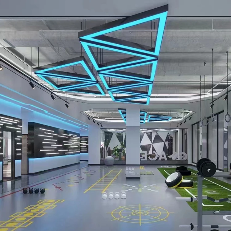 Customized Led Hanging Linear Light Office Mall Billiard Room Tube Led Linear Light Aluminum Pendant Linear Lights