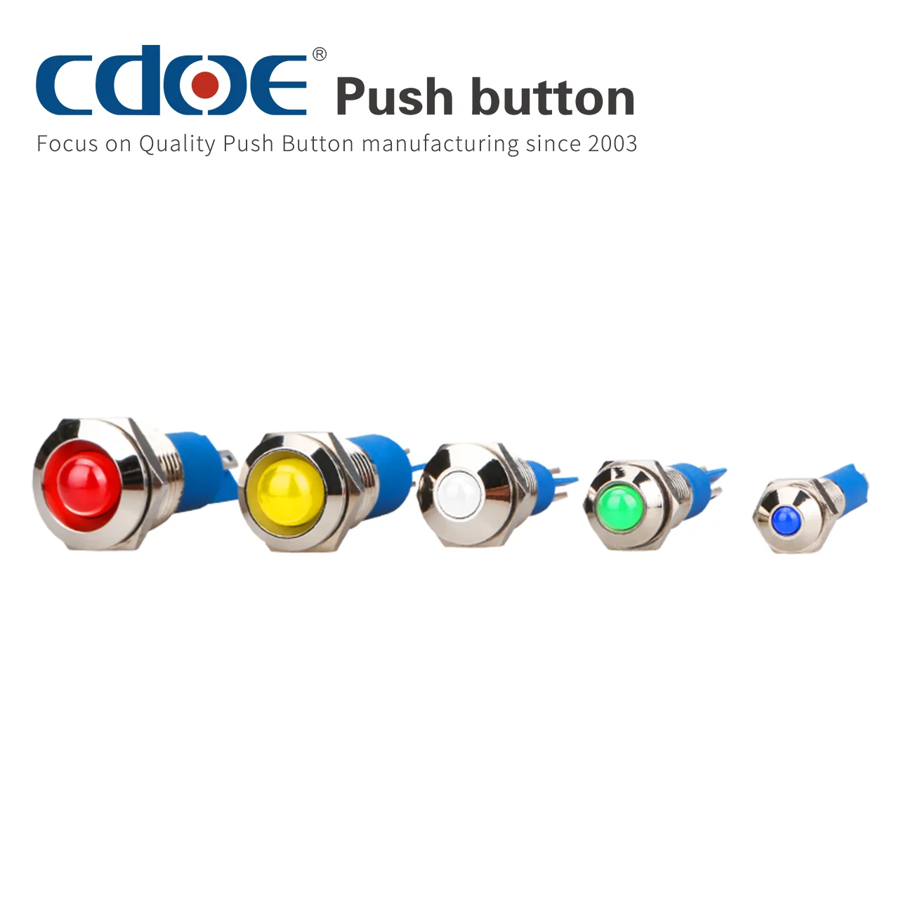 Светодиодный индикатор с проводом, 6 мм, 8 мм, 12 мм, 22 мм