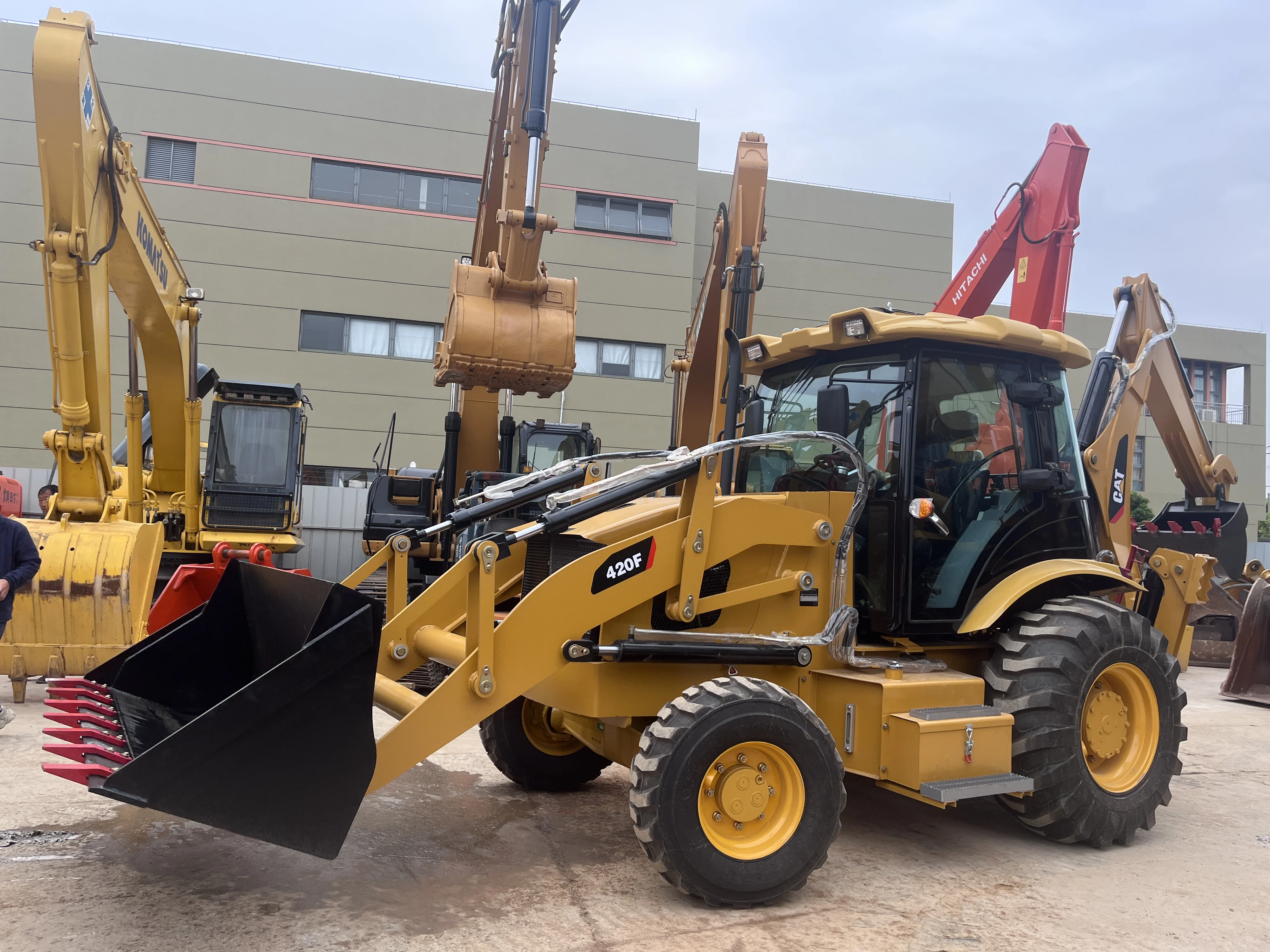used komatsu Low price used CAT 420F2 backhoe micro loader for sale