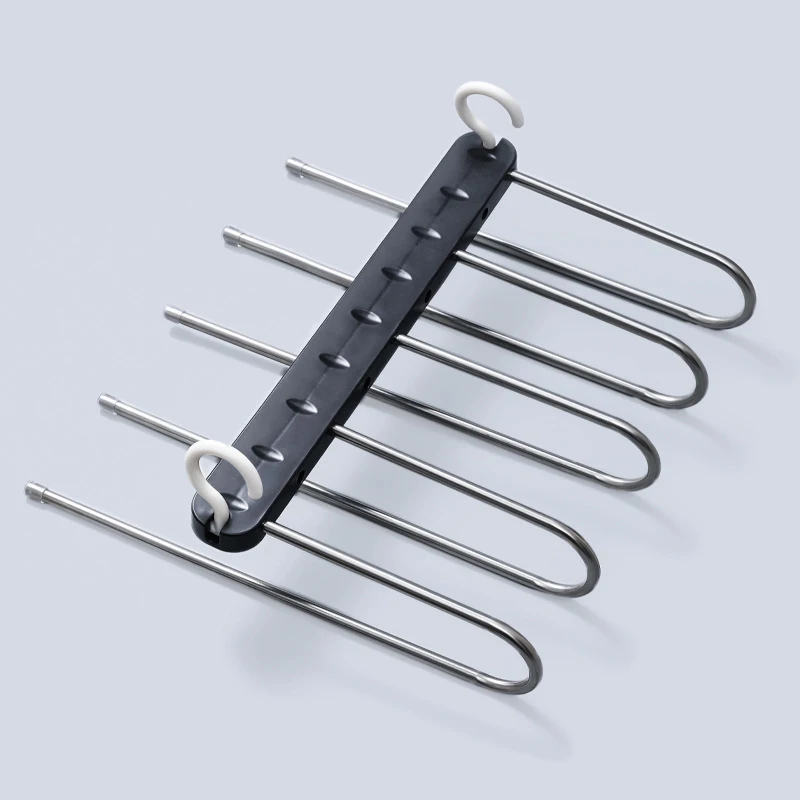 Pants Hangers Multifunctional Pants Rack Hanger Collapsible Pant Organizer for Closet Jean Trouser Scarf Hangers for Men Women