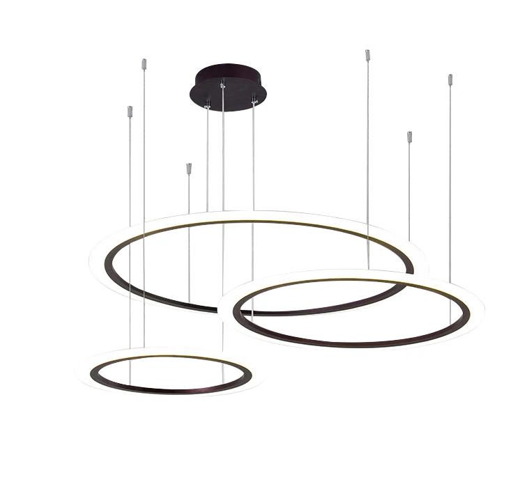 3 rings modern chandelier light fixture aluminum chandelier lighting for living room  hallway hotel