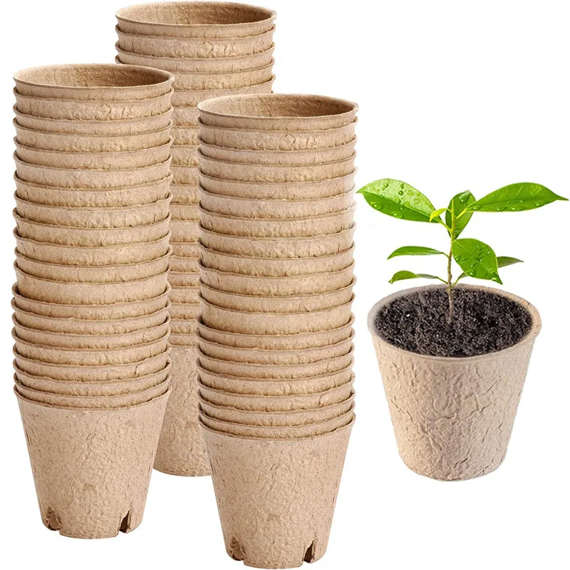 Garden Biodegradable Nursery Seeding Starter Tray Plant Cultivation Cup Peat Germination Pot Seedling Trays