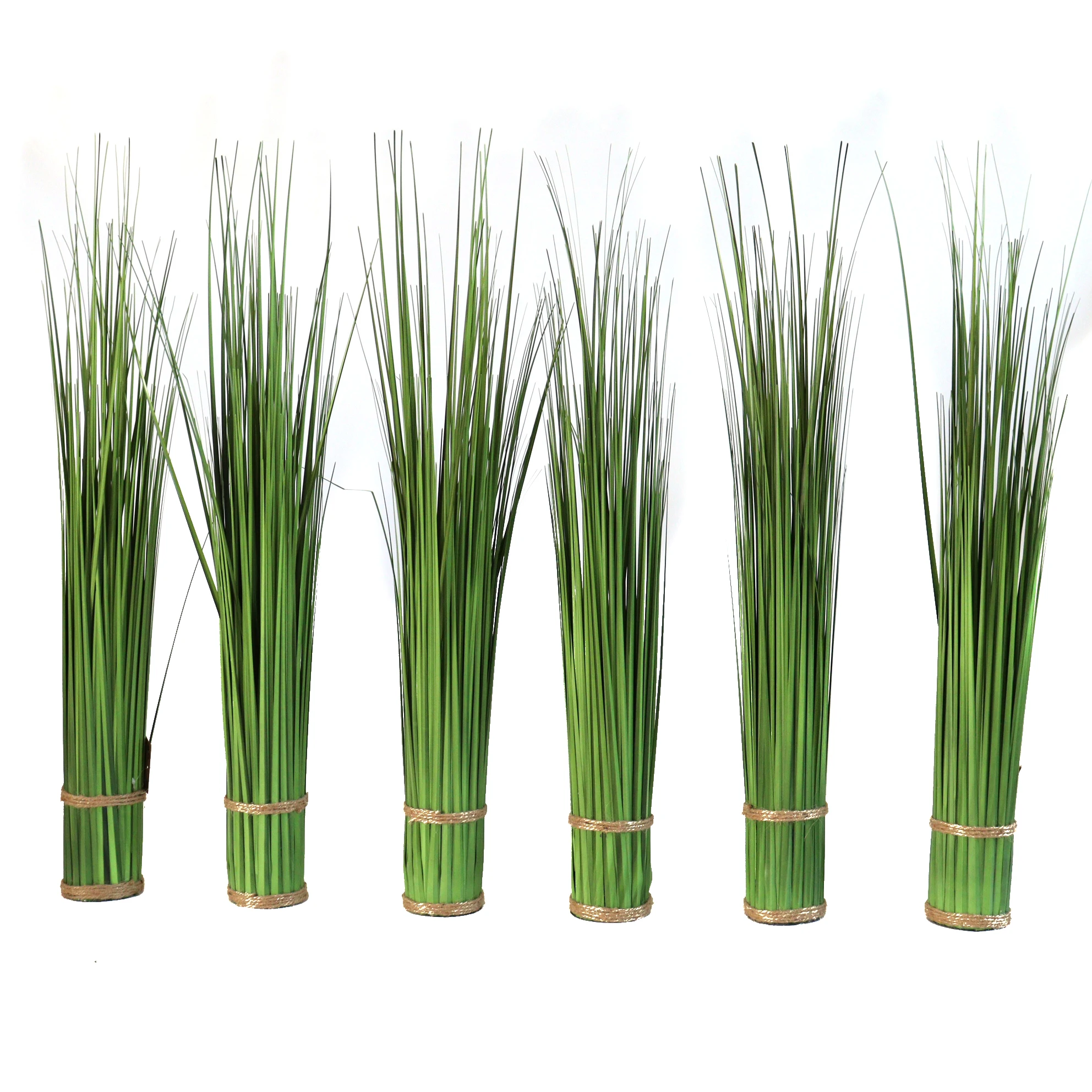 
Custom PVC green grass decoration Spring handmade green Artificial onion grass 110cm 