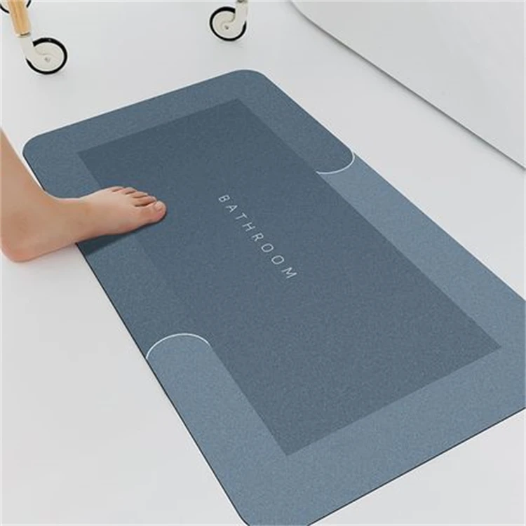Customizable Pattern Bathroom Absorbed Water Carpet Natural Rubber Quick Drying Antislip Soft Diatomite Bath Mat