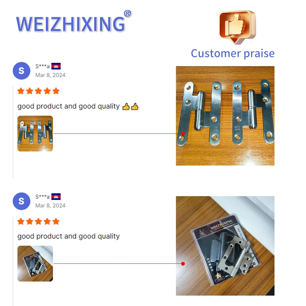 Weizhixing Hot Sale High Quality 5 Inch 3.0 Sus 304 Doors Ball Bearing Stainless Steel Flat Door Hinge