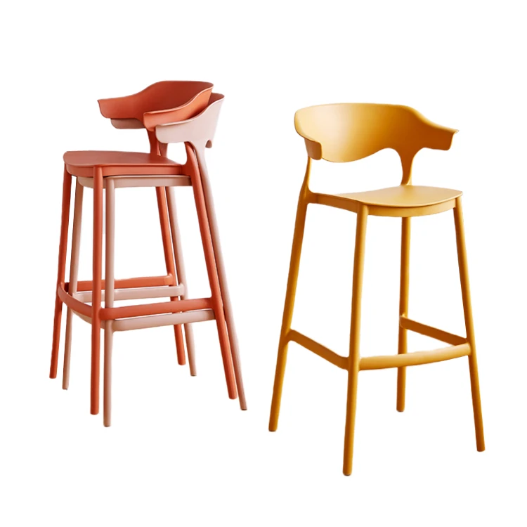 Modern 75cm Silla Plastic High Bar Stool Chair