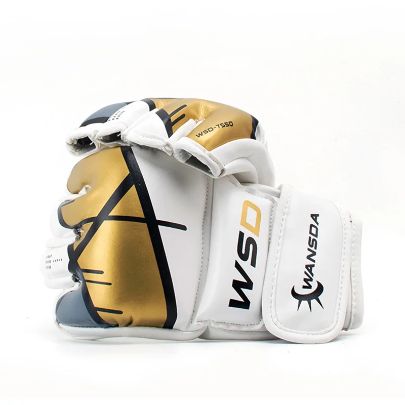 Manufacturers China Half Finger Mma Muay Womens Men Best Custom Logo Boxing Gloves