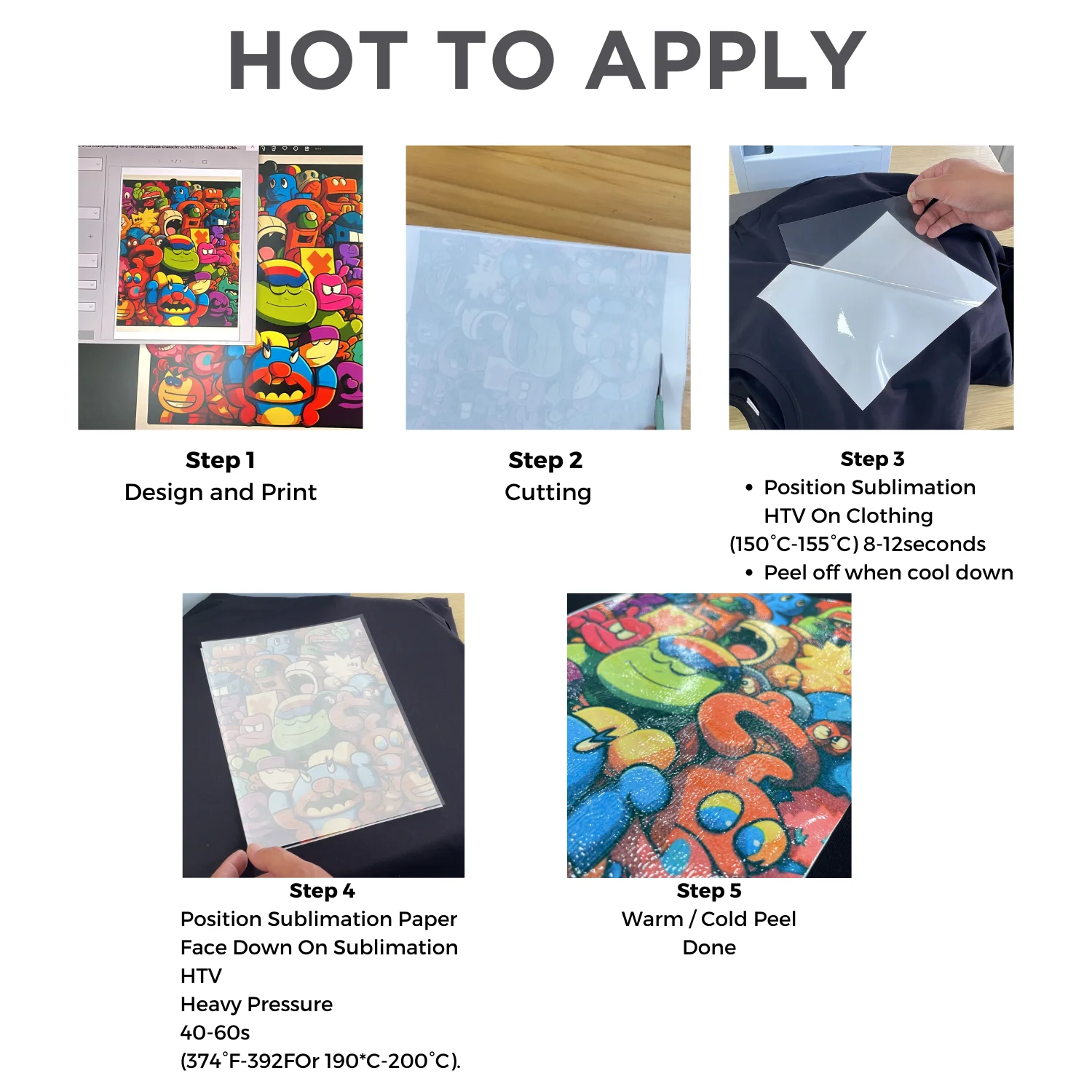 Factory Matte Glossy Sublimation HTV Heat Transfer Vinyl for Dark/Light Fabric