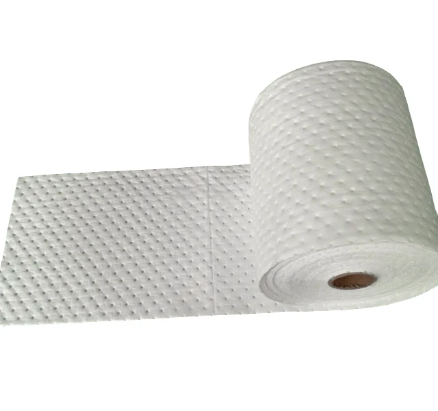 Eco-friendly 15inch * 50feet perforated oil only spill absorbent rolls