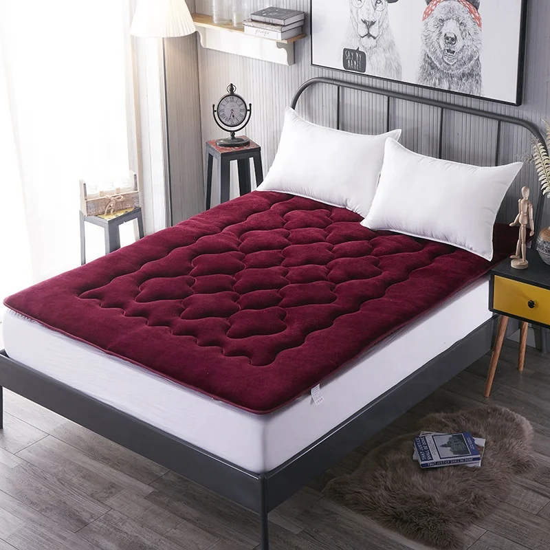 New arrival flannel mattress topper Hypoallergenic thick mattress pad