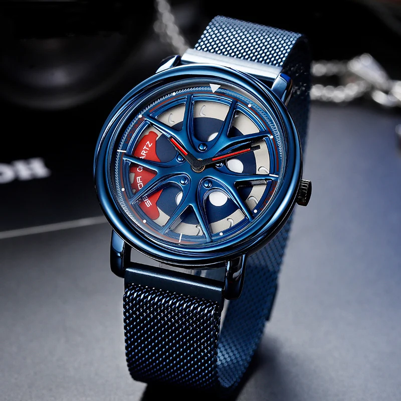 
 Прямая поставка, мужские часы с вращающимся циферблатом, умные роскошные сетчатые часы, мужские модные деловые наручные часы, мужские часы  