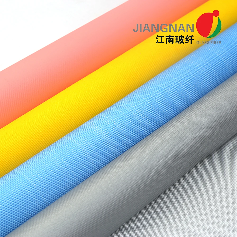 Silicone Coating Technology Fireproof Waterproof Silicone Rubber Coated Fiberglass Fabric Cloth